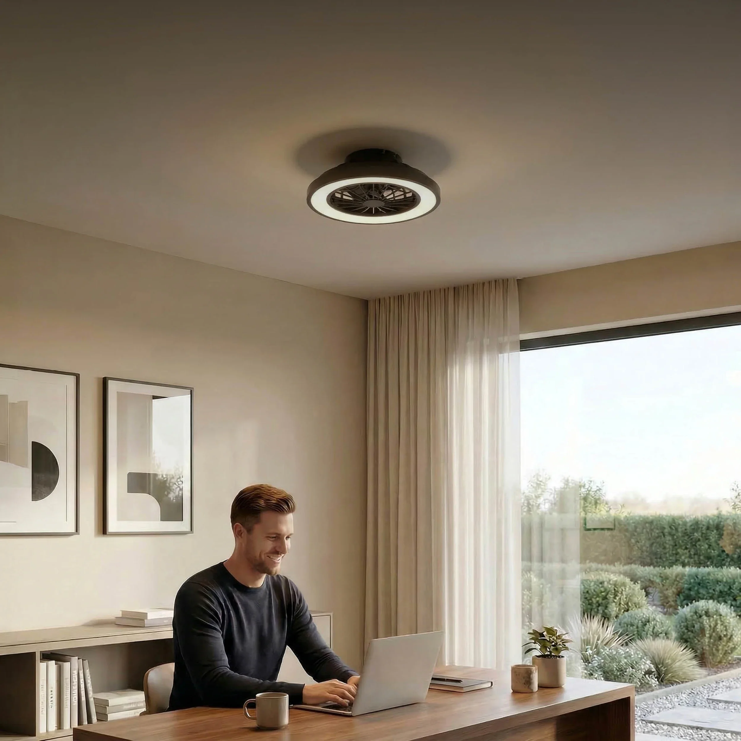 Calex Ceiling Fan LED 39 cm – RGB+CCT – White - Image 4