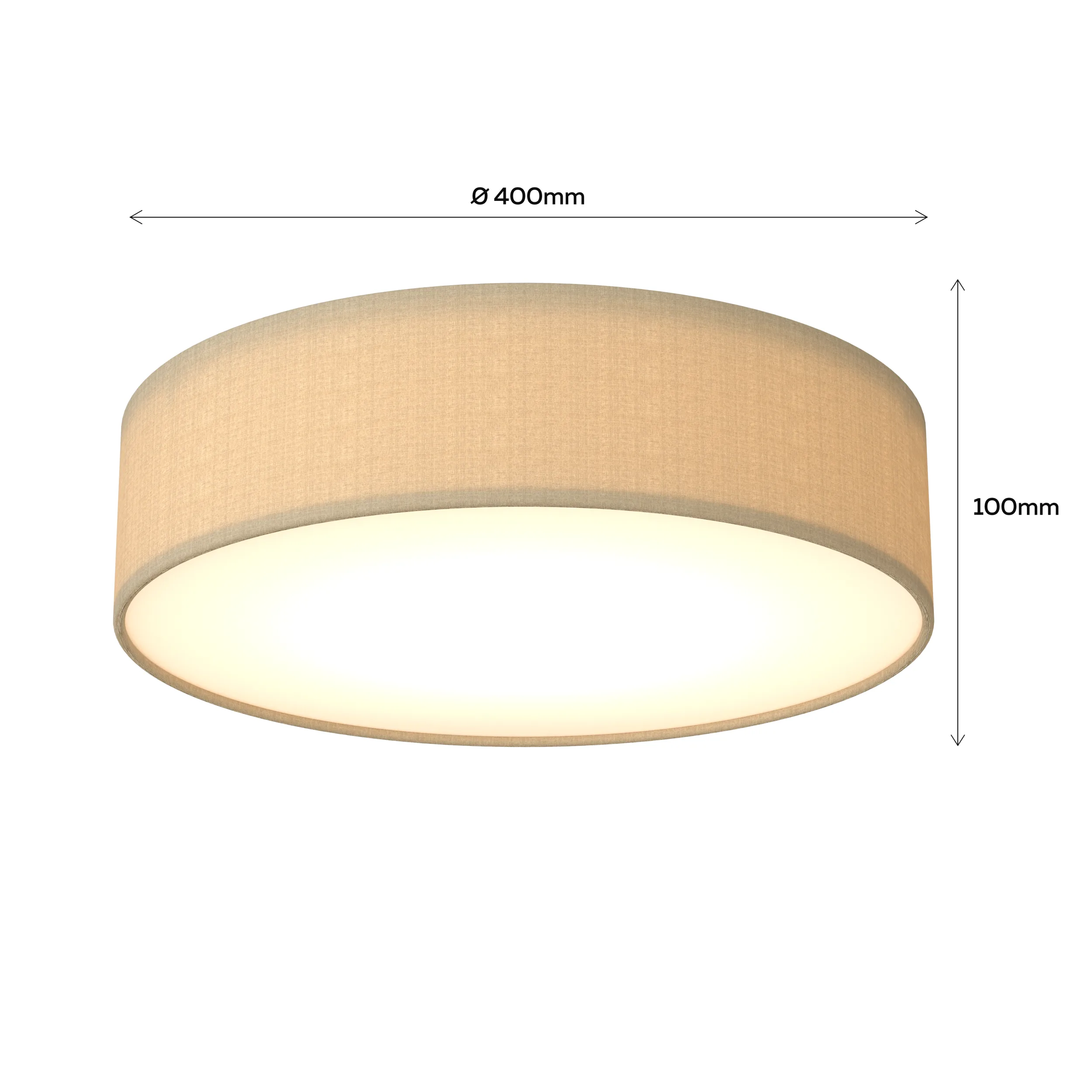 Calex Ceiling Light – E27 – 40cm – Taupe - Image 6