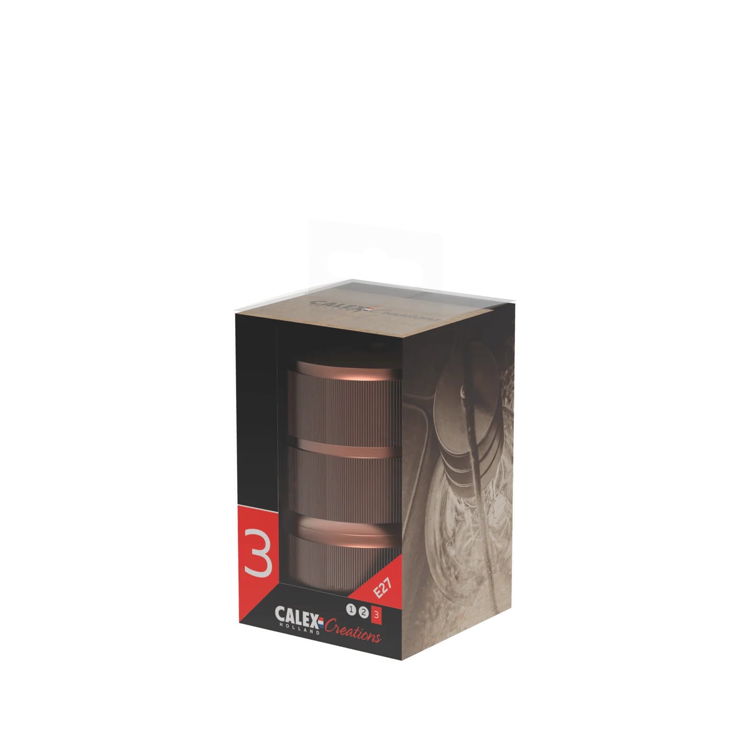Calex Creations Lampholder - Copper - E27 - 3 Ring model - Image 3