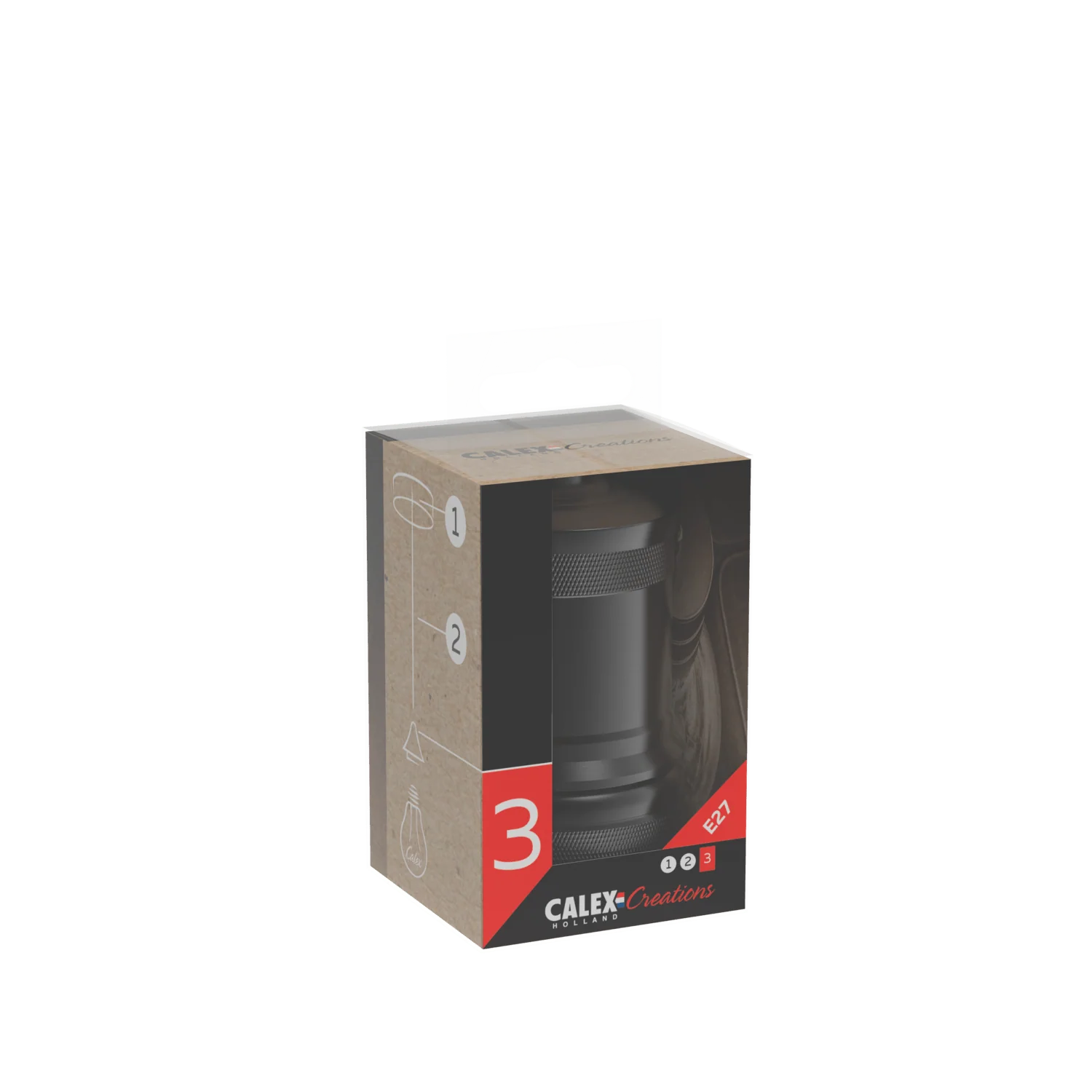 Calex Creations Lampholder - E27 - Peak model - Black - Image 3
