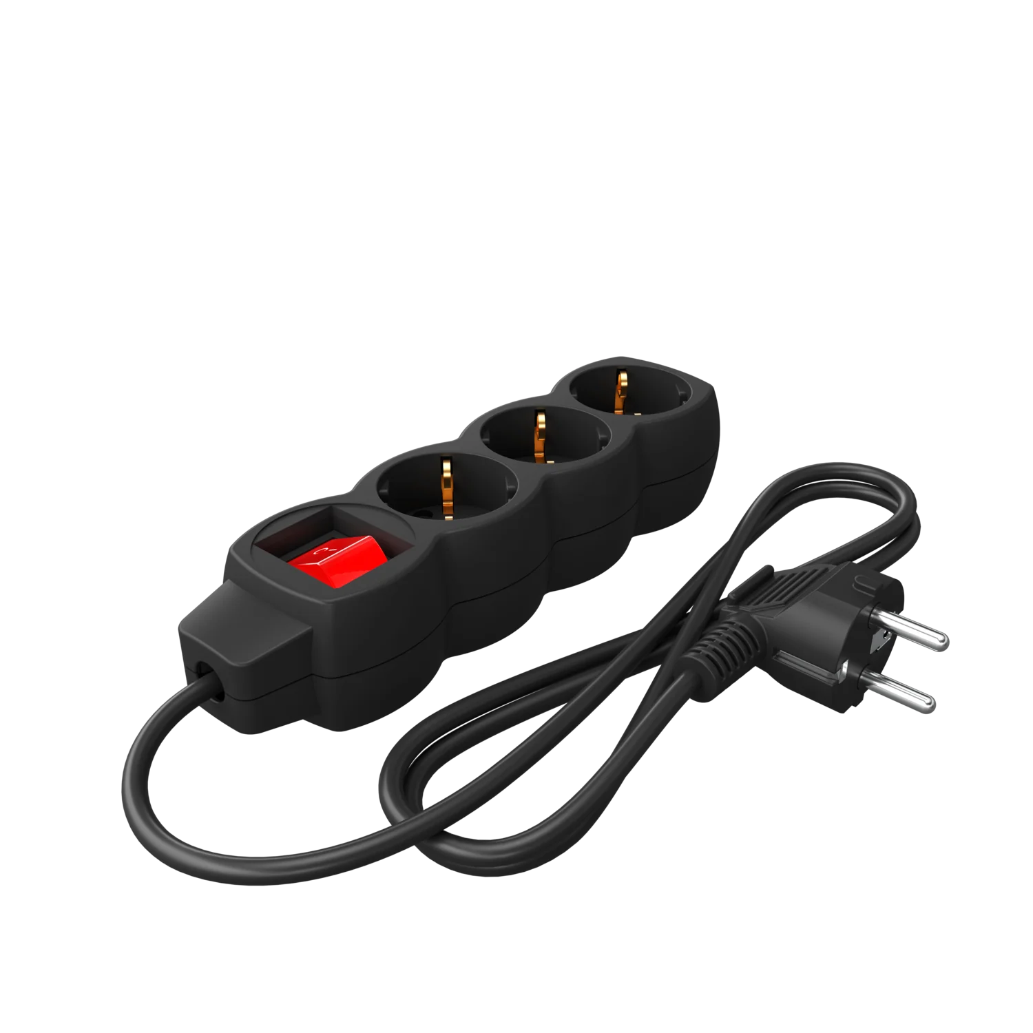 Calex - Egg shape - Multiple Socket - 3x16A+Switch (Dots) - Black