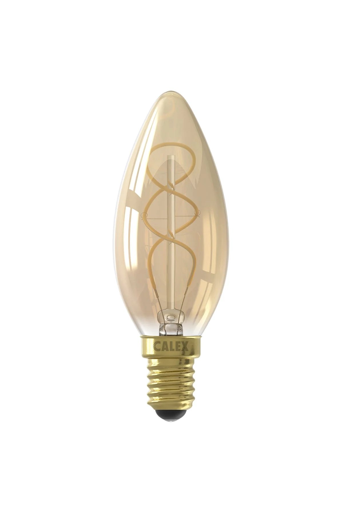 Calex Flex Filament LED Lamp - E14 - B35 - Gold - 4W - Dimmable