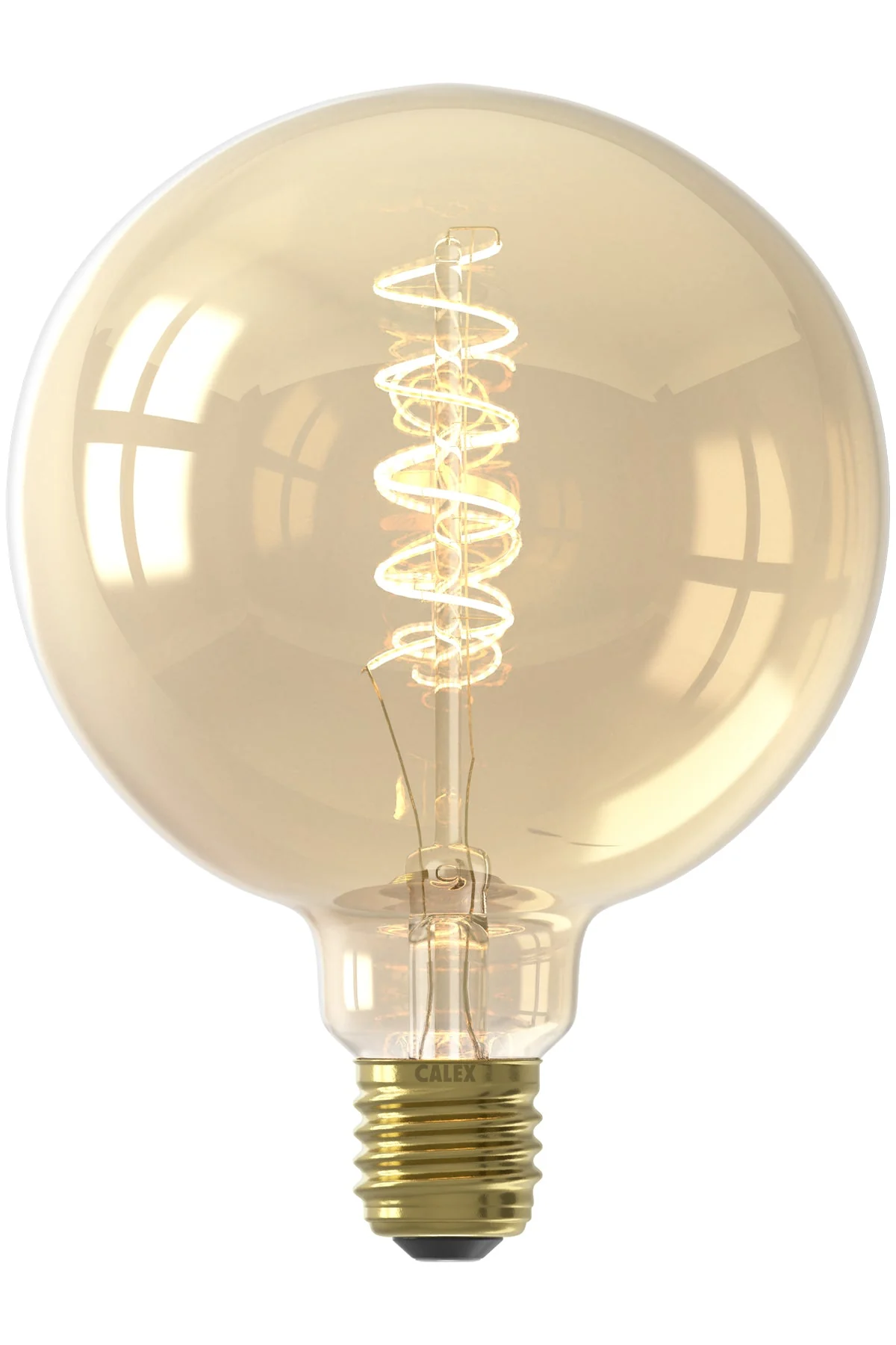 Calex Flex Filament LED Lamp - E27 -G125 - Gold - 3.8W - Dimmable