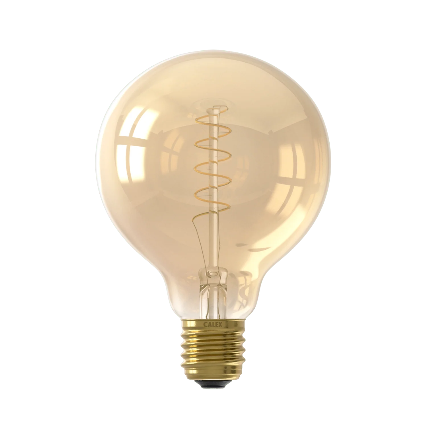 Calex Flex Filament LED Lamp - E27 - G95 - Gold - Image 2