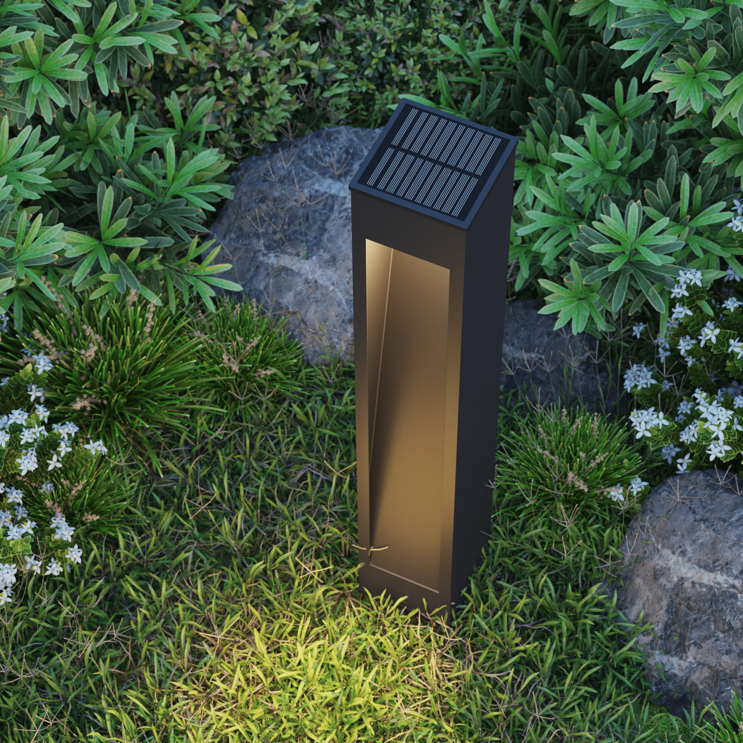 Calex Ivrea Solar Garden Post - Black - Image 4