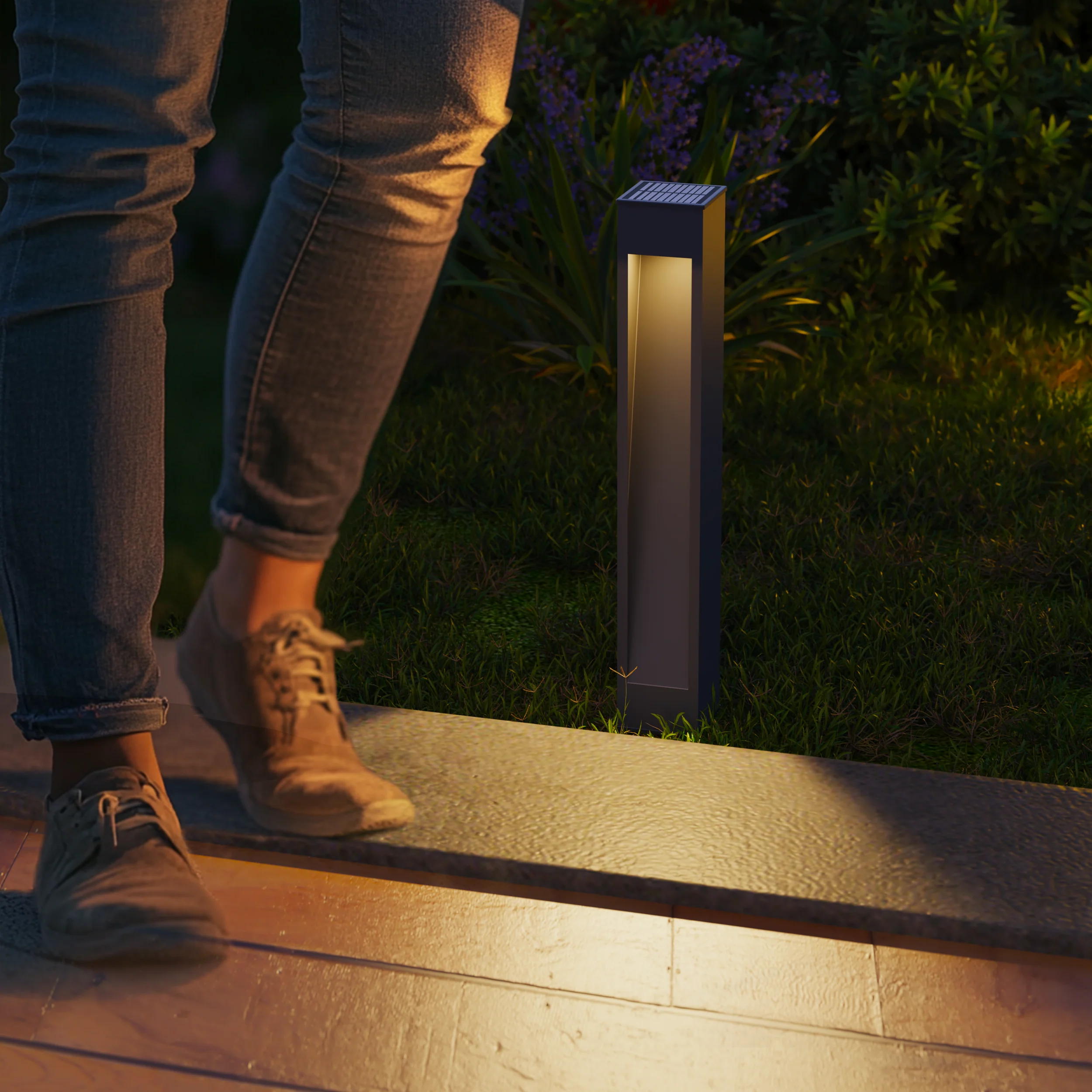 Calex Ivrea Solar Garden Post - Black - Image 5