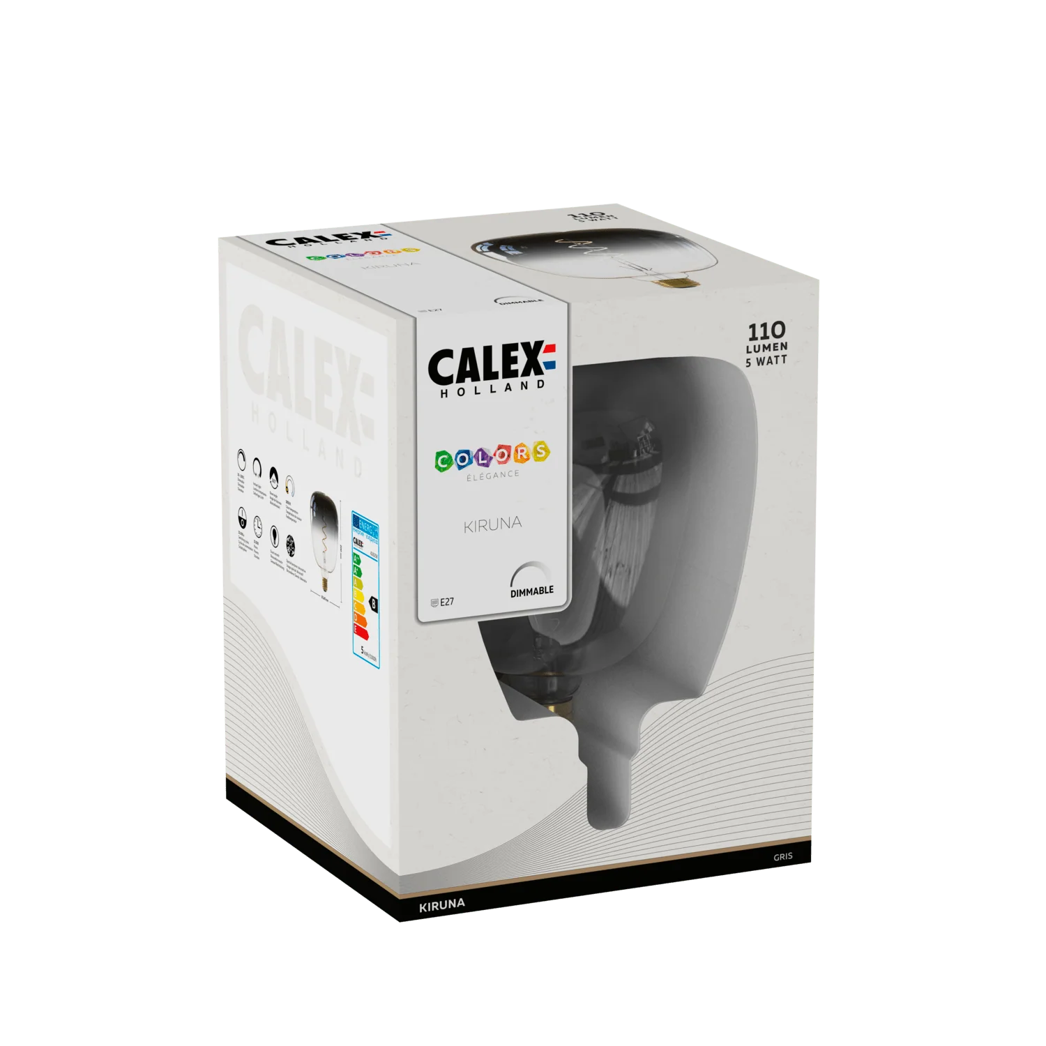 Calex Kiruna LED Bulb - E27 - Grey - Image 3