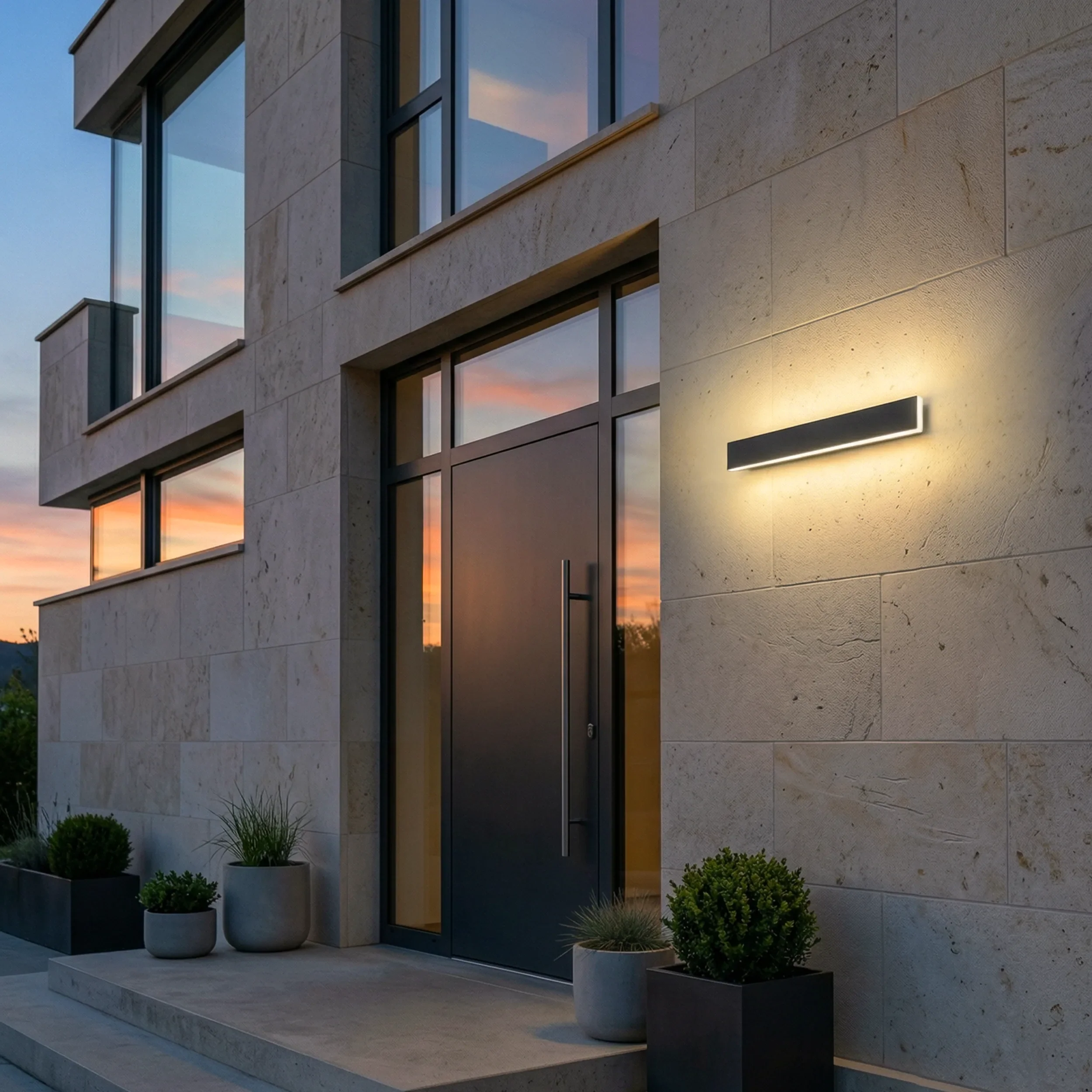Calex Montevia Villa Wall Light - 60 cm – Black - Image 3