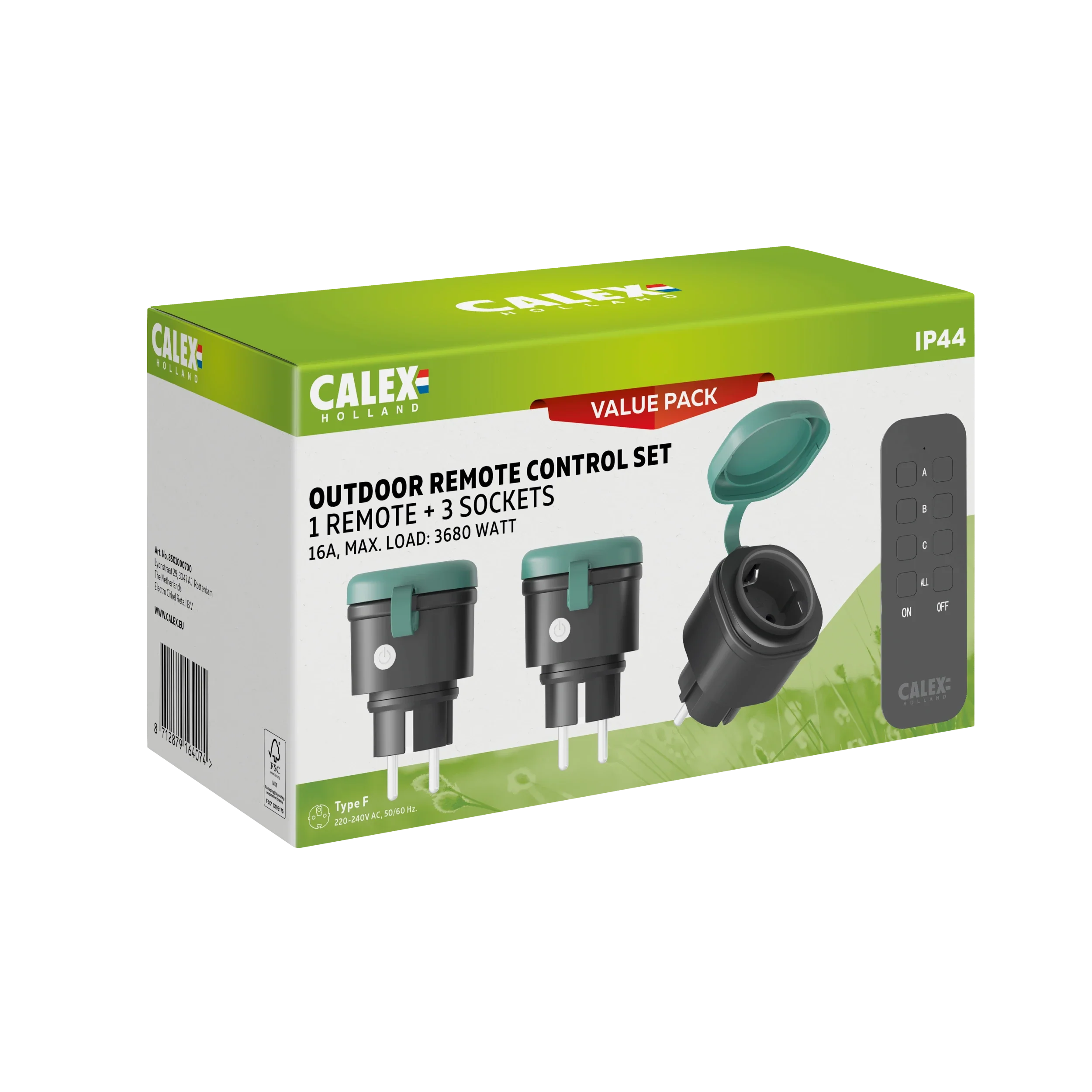 Calex Outdoor Socket - 3x sockets - Remote Control - Image 3