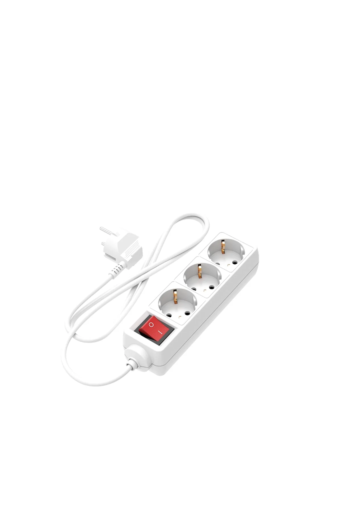 Calex Receptacle - 3-way  - Switch - White - 1.4m cable