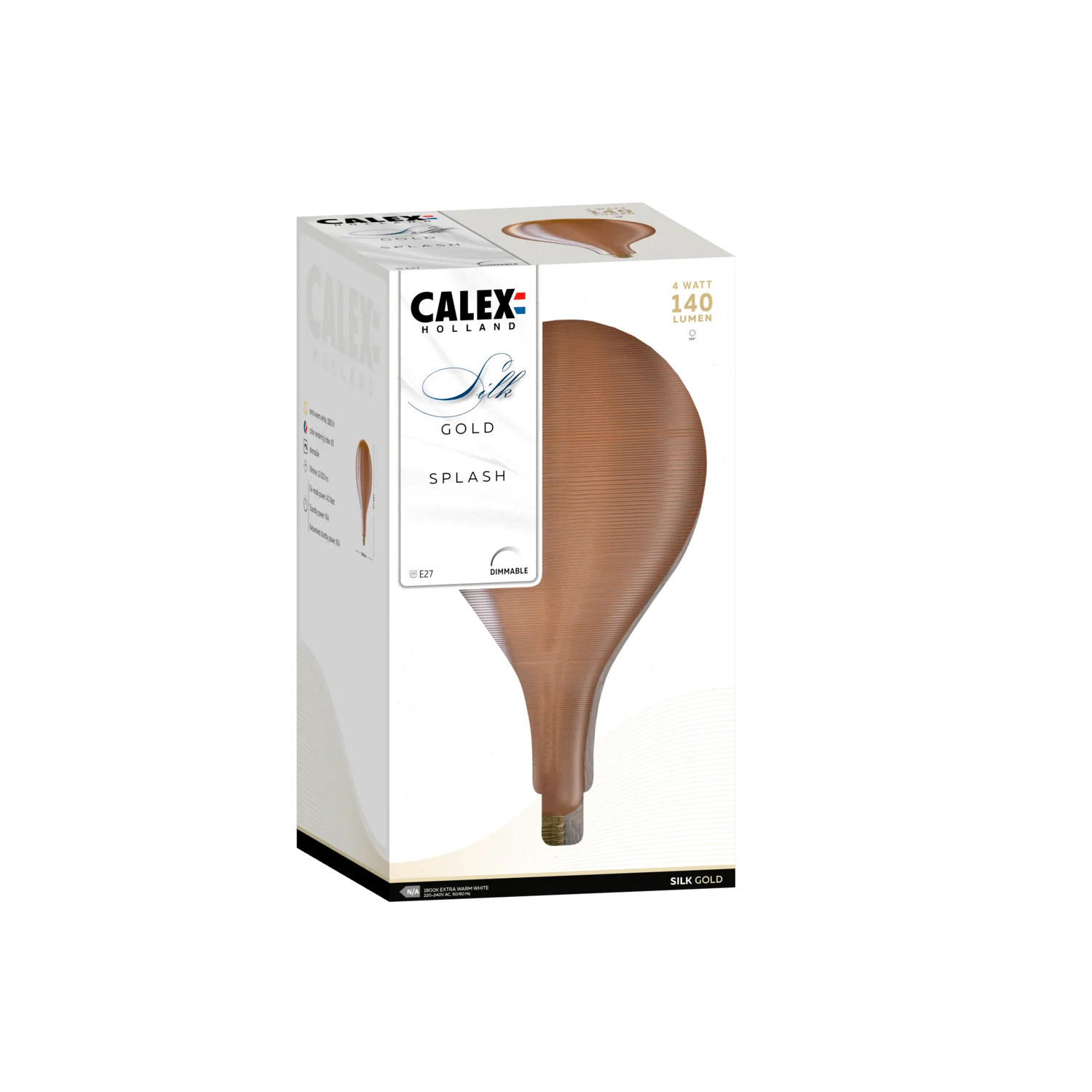 Calex Silk Splash LED Bulb - E27 - Gold - Image 3