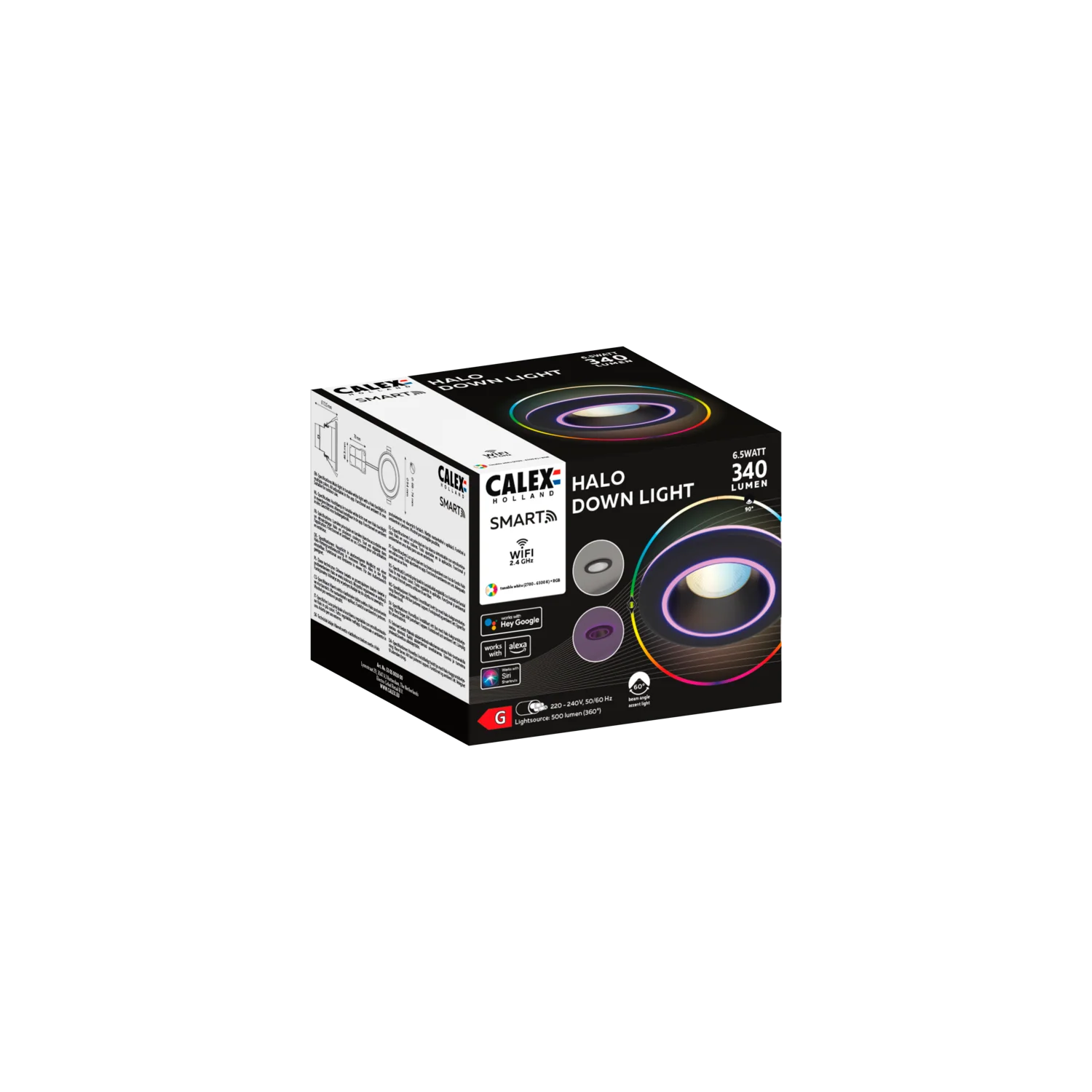 Calex Smart - Halo Downlight - Black/Black - 6.5W - IP44 - UK - Image 3