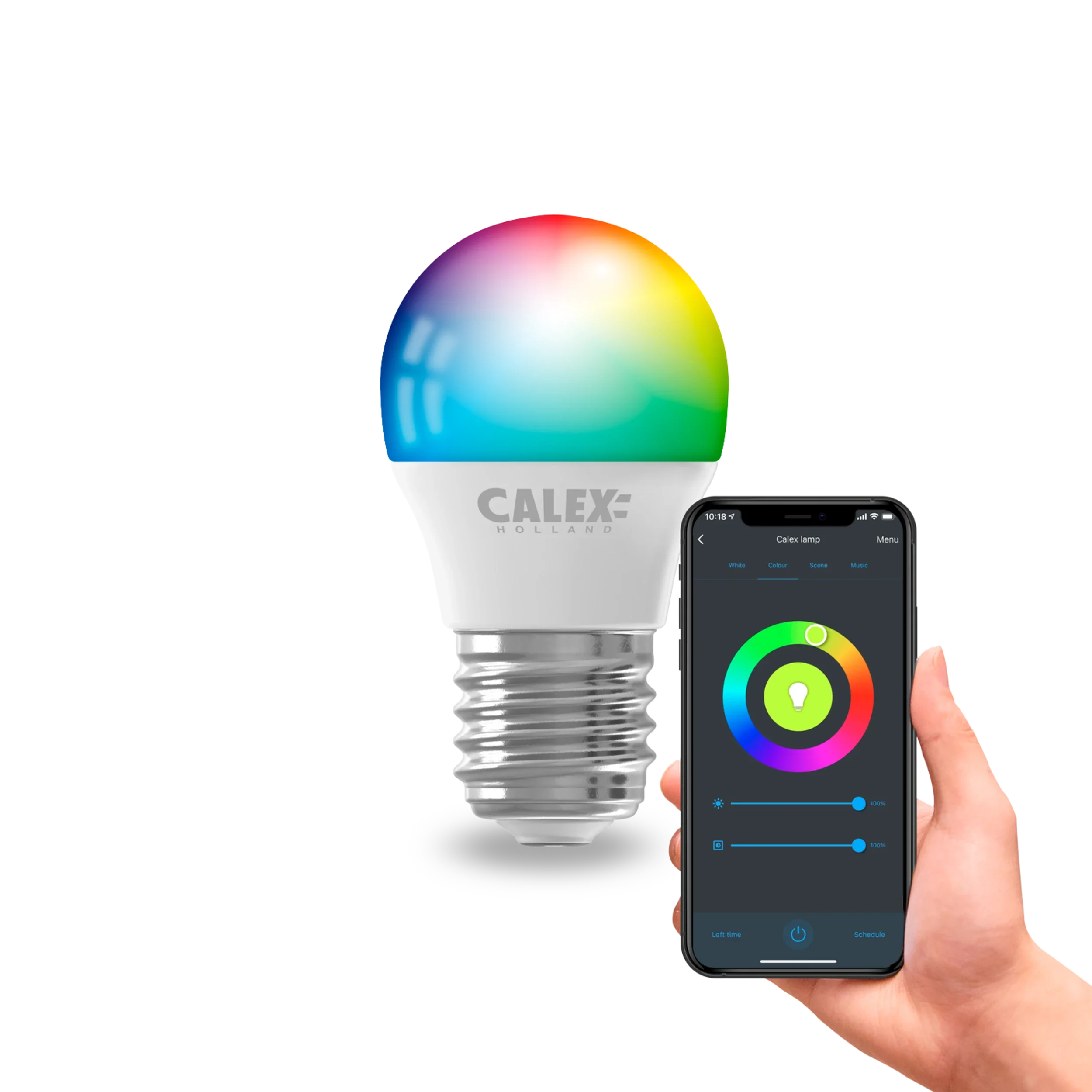 Calex Smart LED Bulb - E27- P45 - RGB + CCT - Image 3