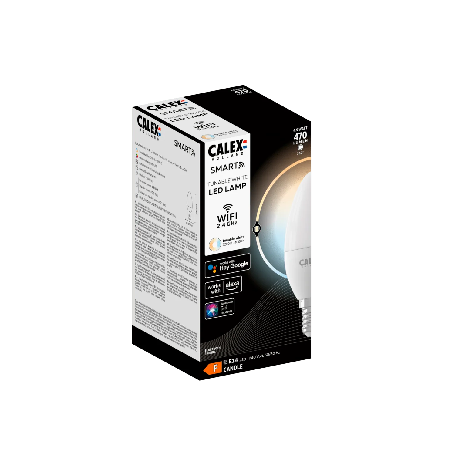 Calex Smart LED Candle - E14 - B35 - White - Image 3