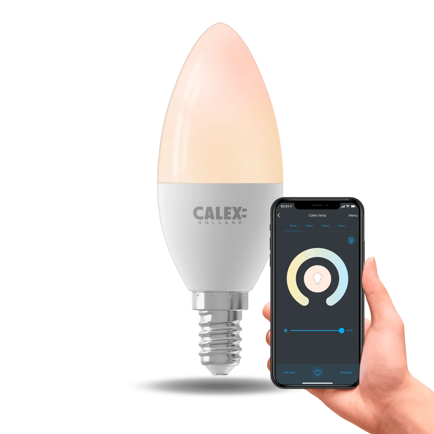 Calex Smart LED Candle - E14 - B35 - White - Image 4
