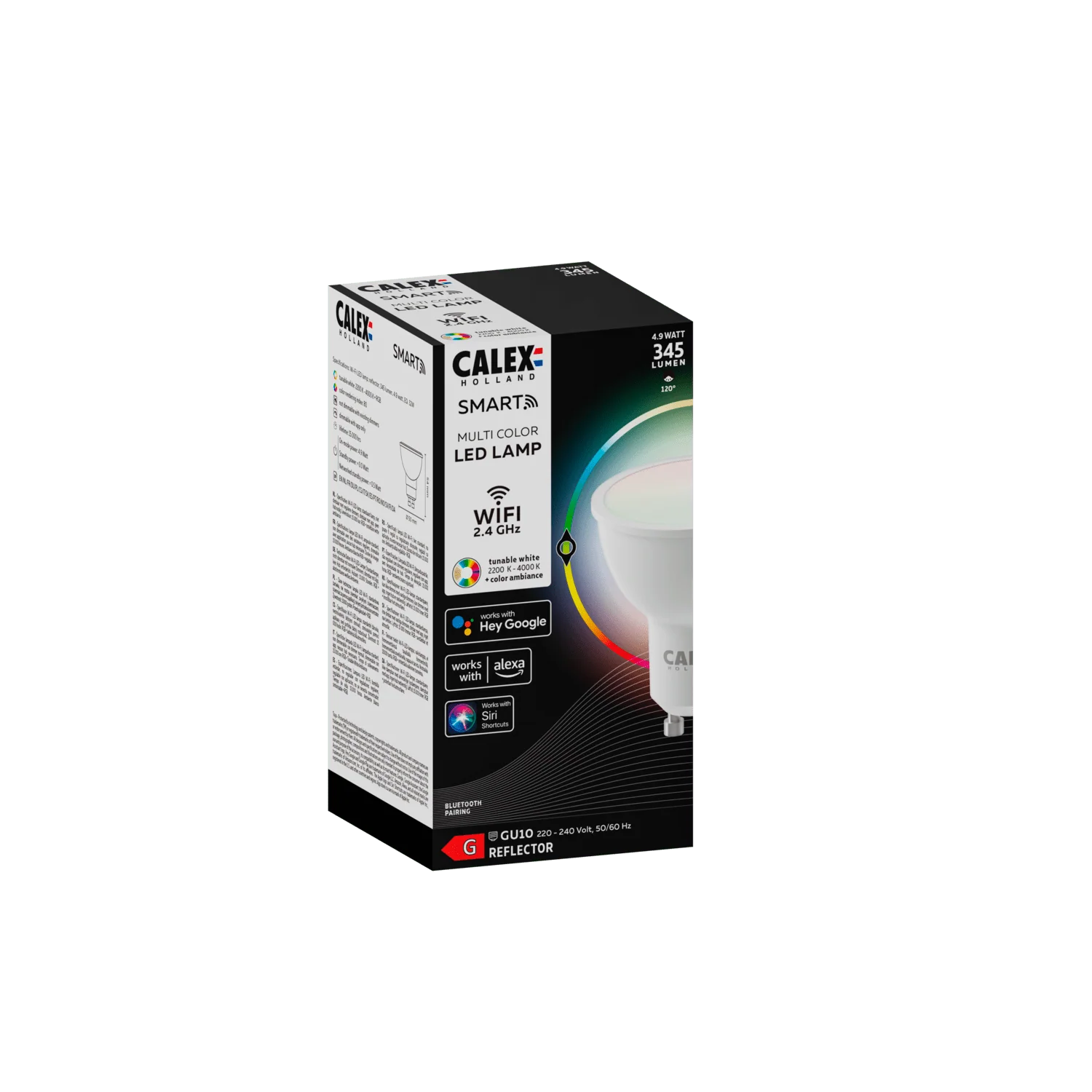Calex Smart LED Lamp - GU10- Reflector - RGB+Warm White - 5W - Image 3