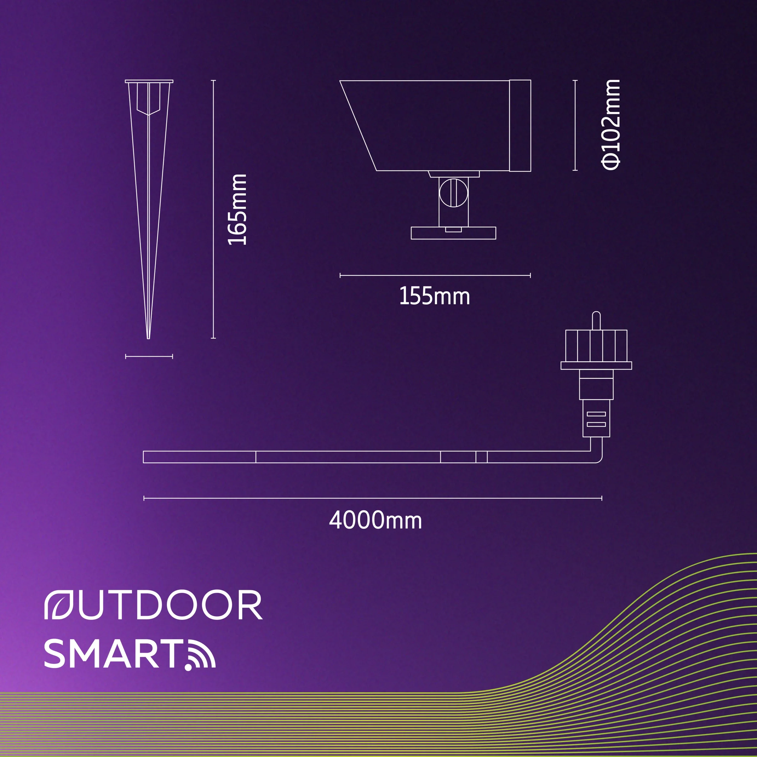 Calex Smart Outdoor Ground Spot - RGB - CCT - Black - Image 6