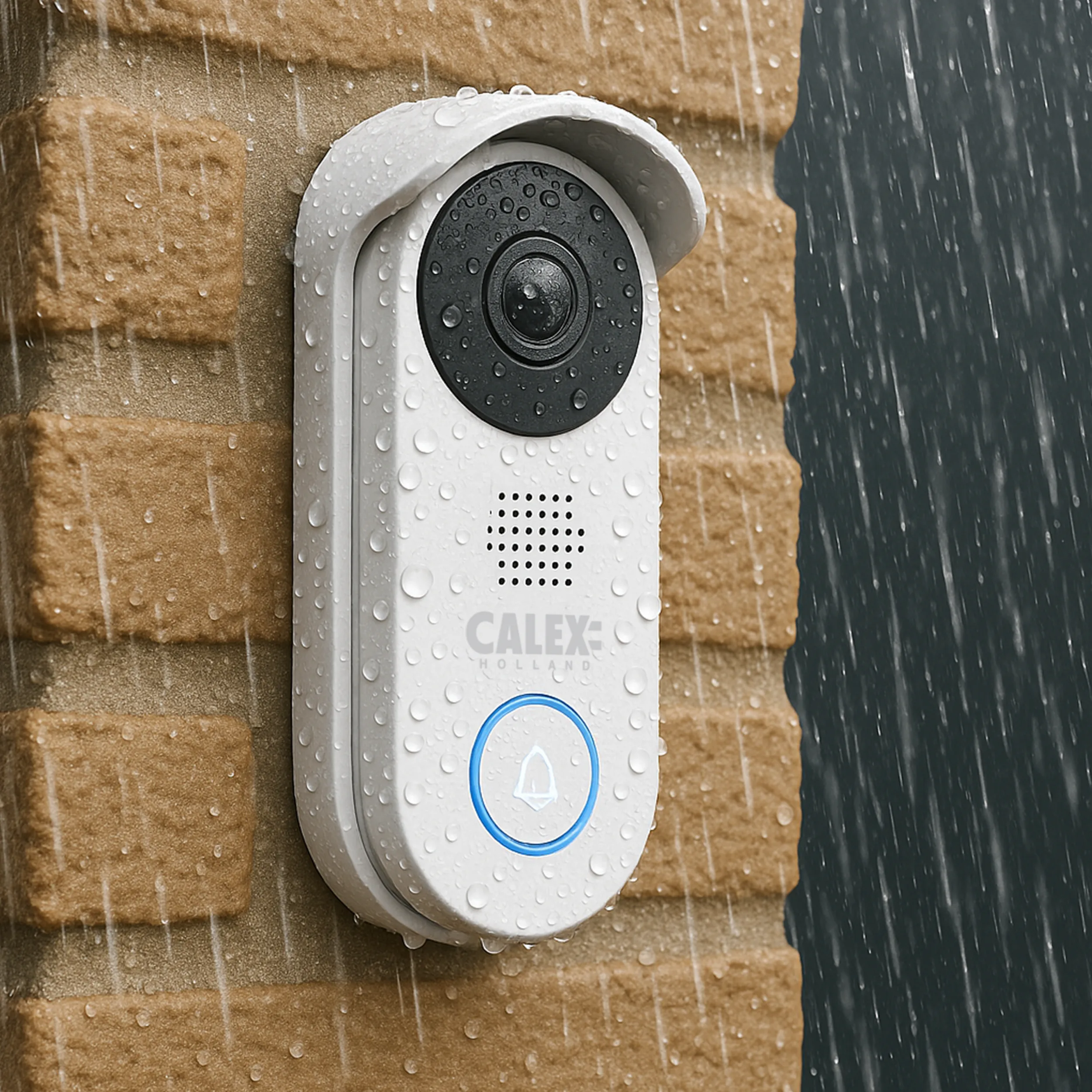 Calex Smart Video Doorbell - 2K - White - Image 3