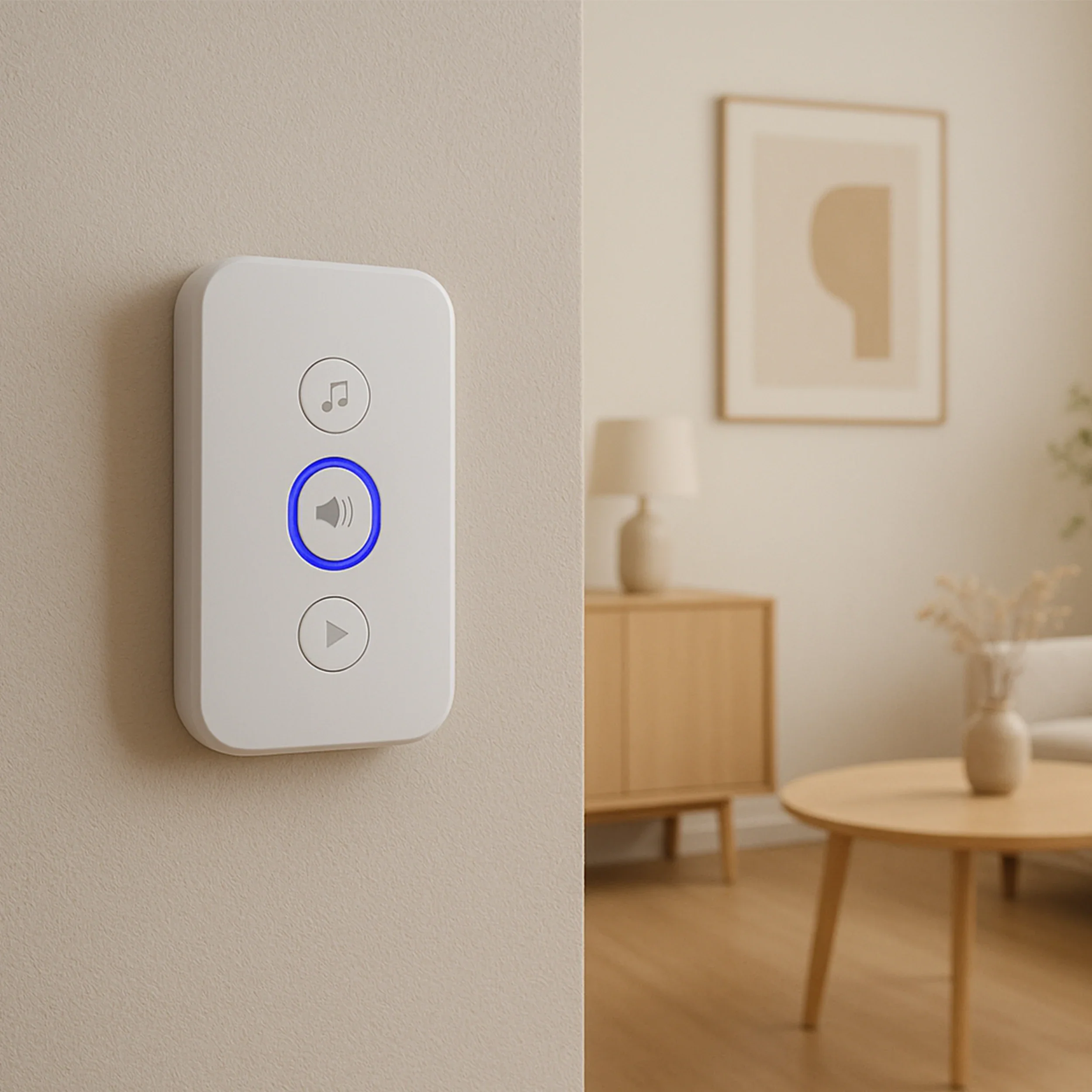 Calex Smart Video Doorbell - 2K - White - Image 4