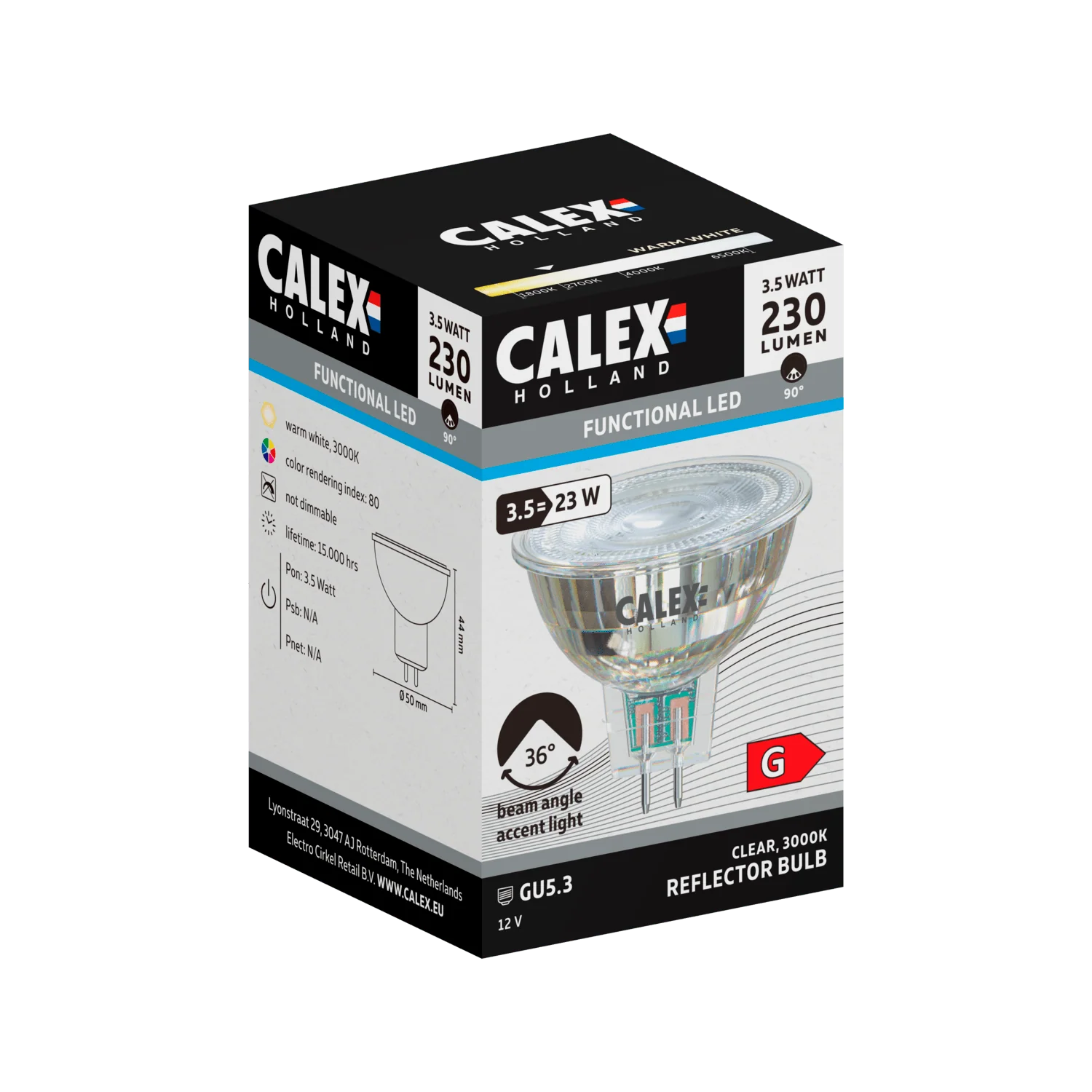 Calex SMD Reflector LED Lamp - GU5.3 - 12V - Chrome - Image 3