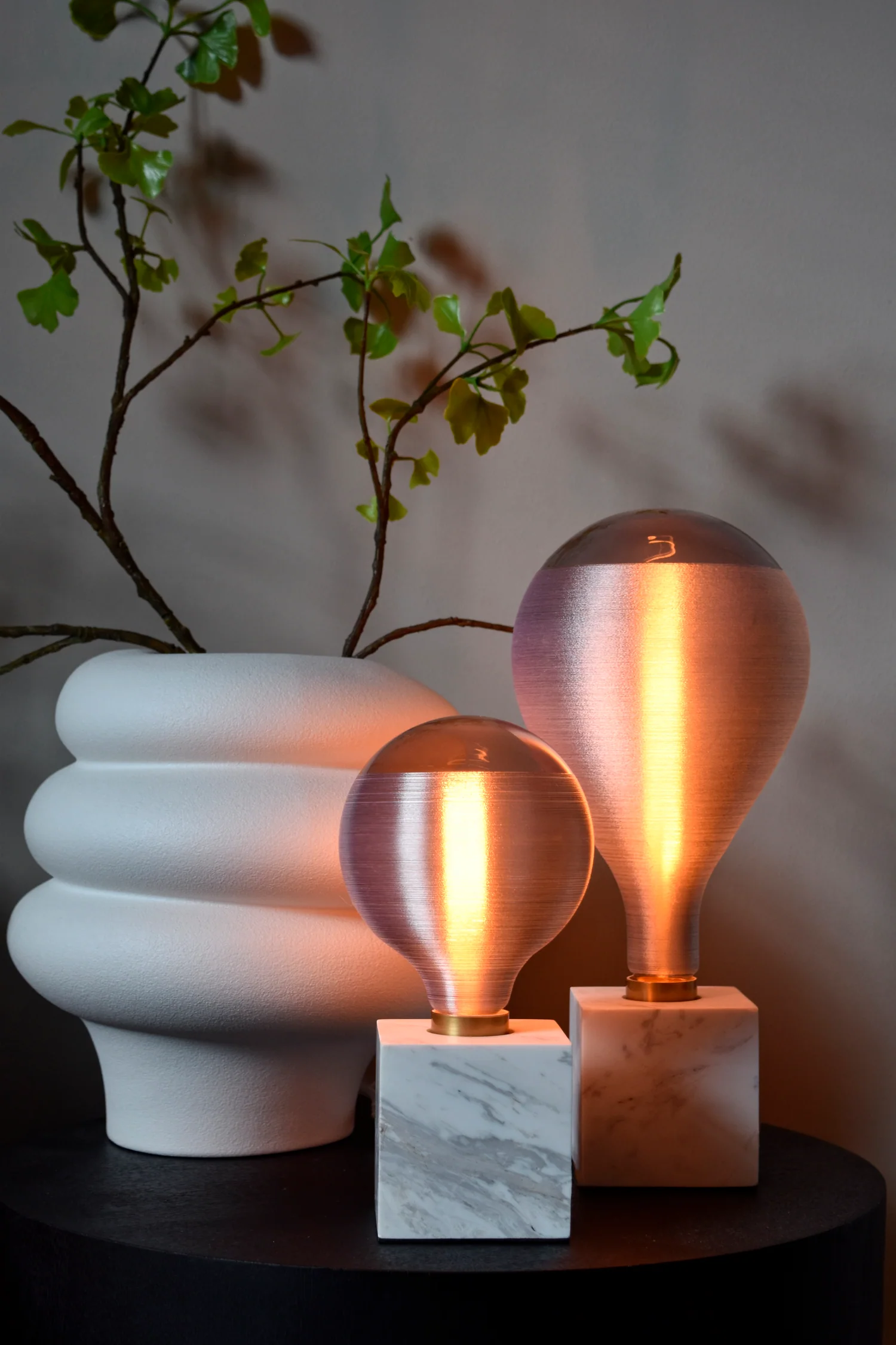 Calex Table Lamp Square - E27 - Marble - White - Image 4