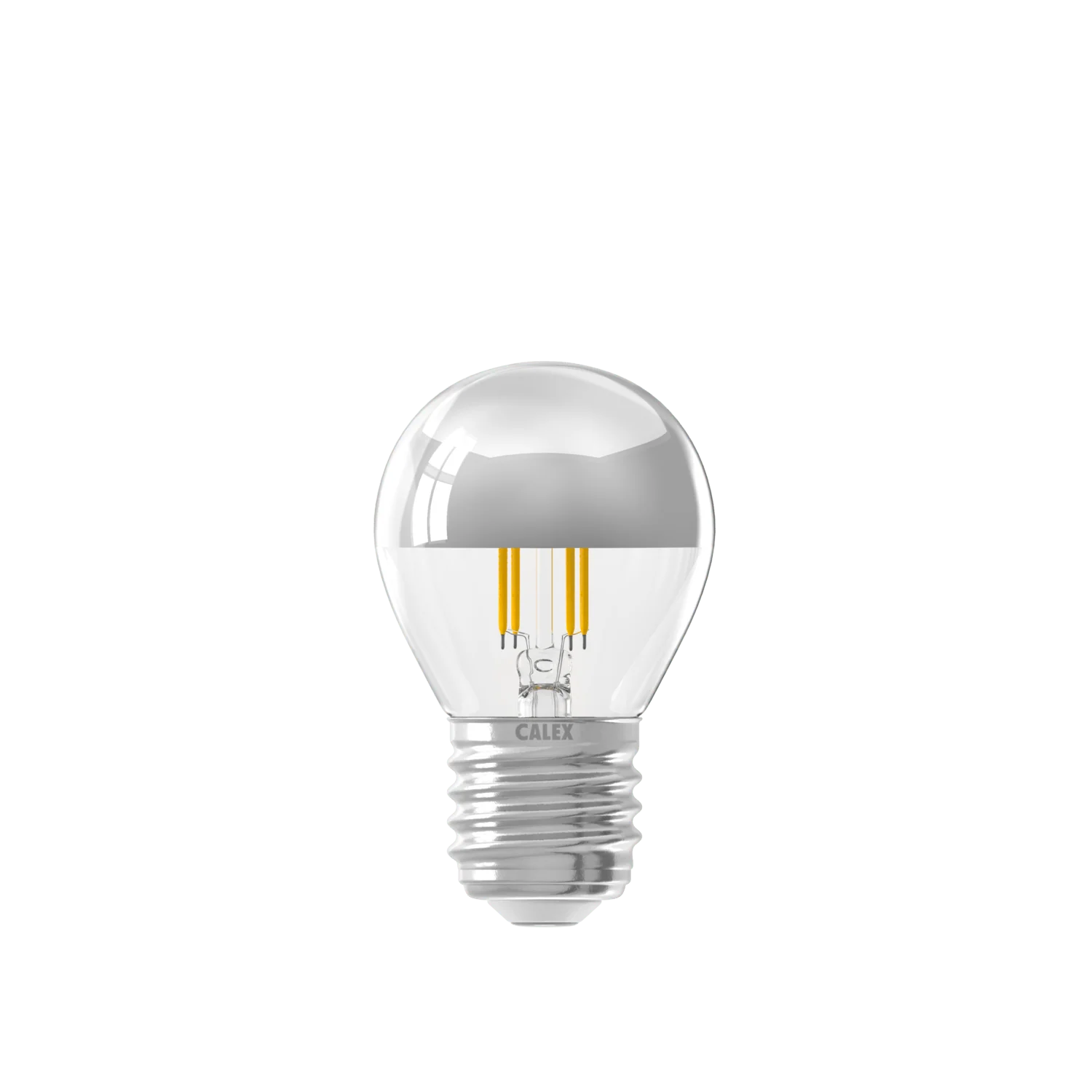 Calex Top Mirror Bulb - E27 - Filament - P45 - Chrome - Image 2