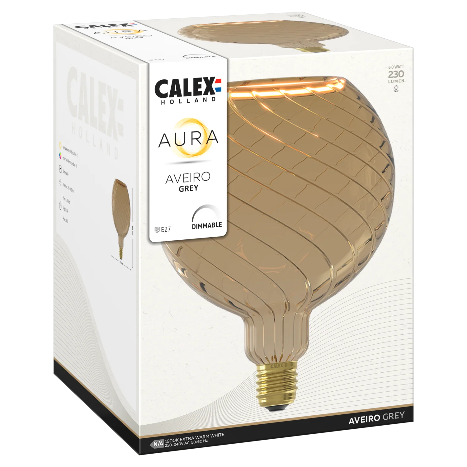 Calex UK - Aura Aveiro - G150 - Grey - Image 3