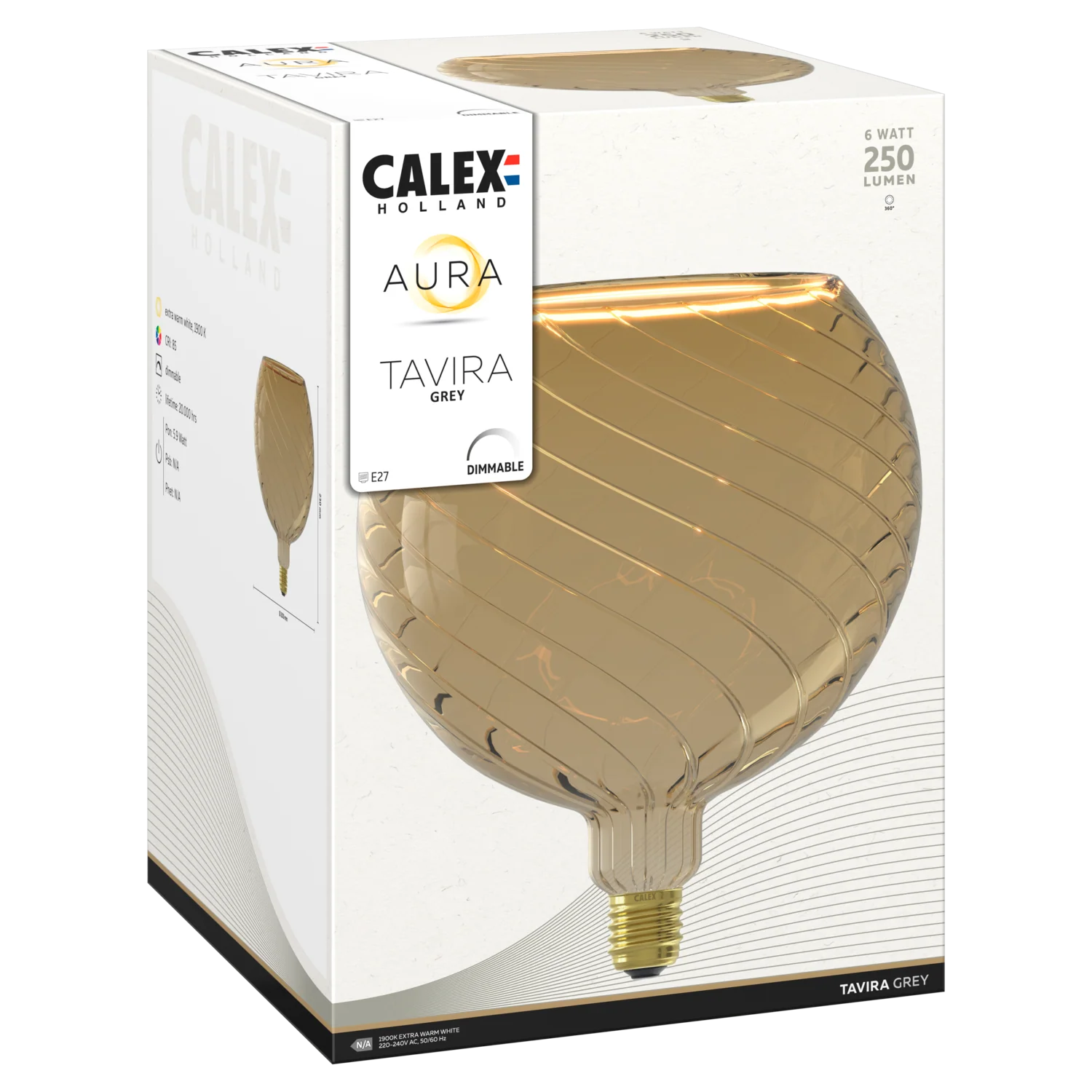 Calex UK - Aura Tavira - G200 - Grey - Image 3