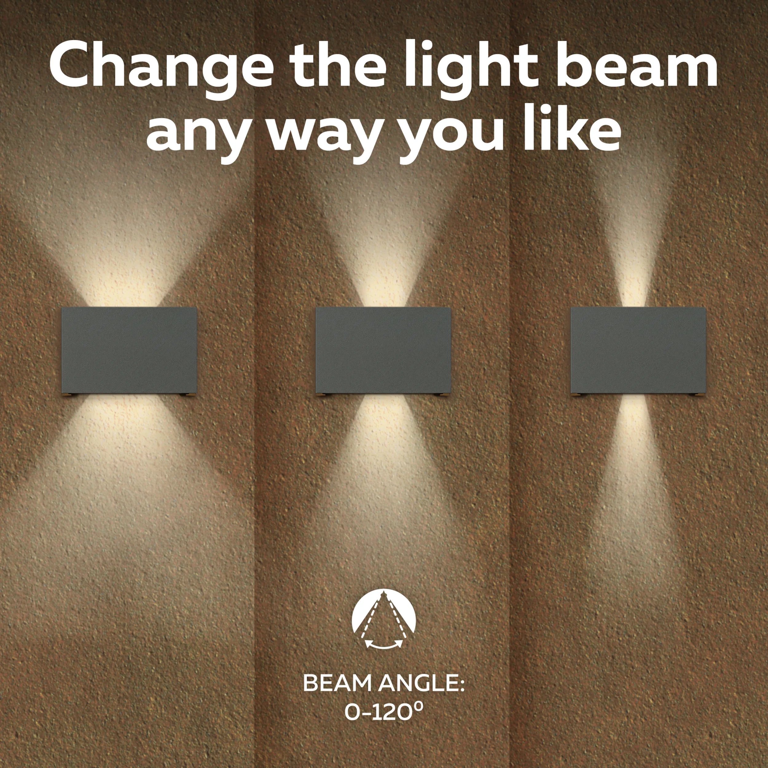 Calex Venice LED Wall Light - Up & Down - Anthracite - Image 4