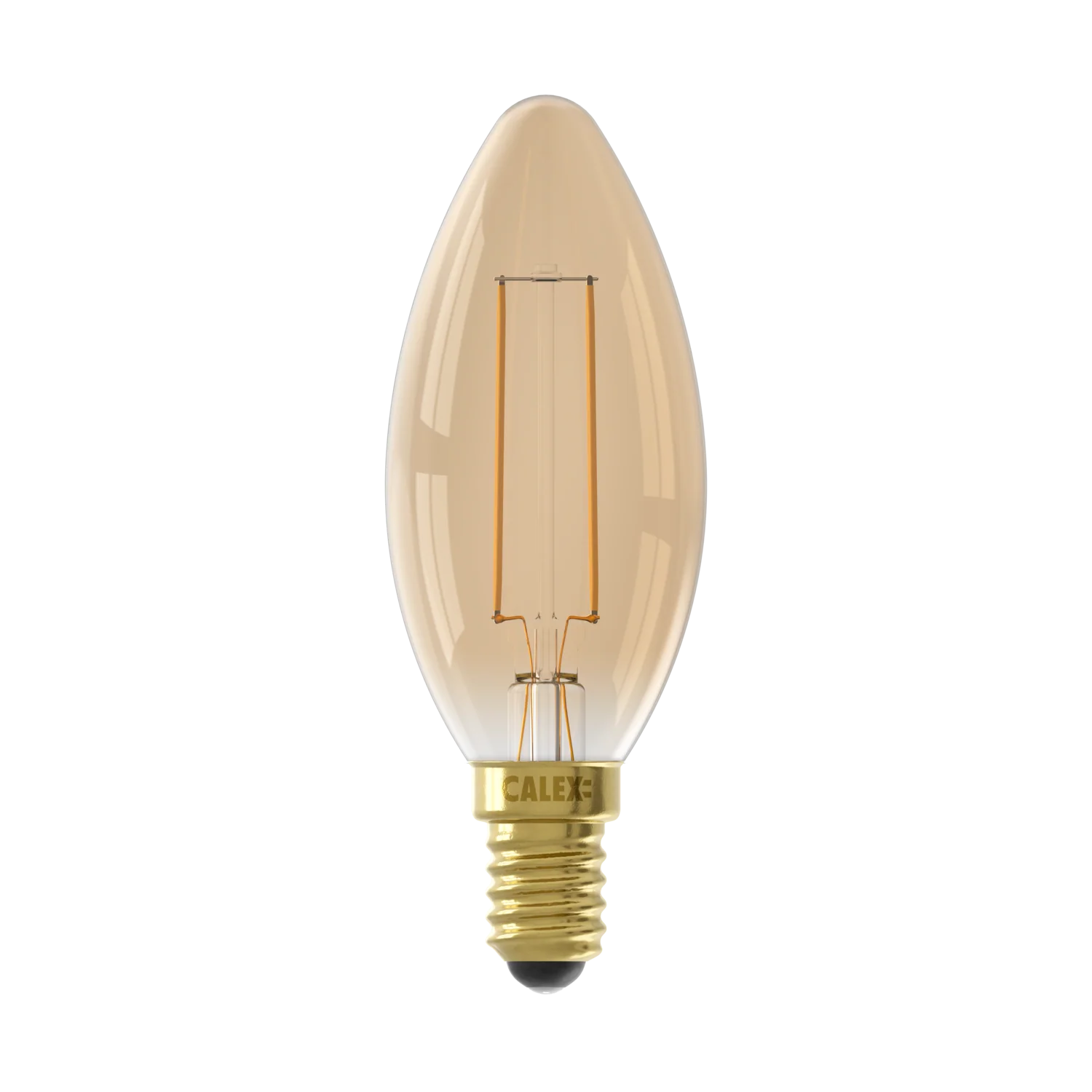 Calex Warm Filament LED Lamp - E14 - B35 - Gold - 3.5W - Dimmable - Image 2